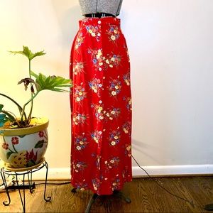 Vintage Floral Buttondown skirt